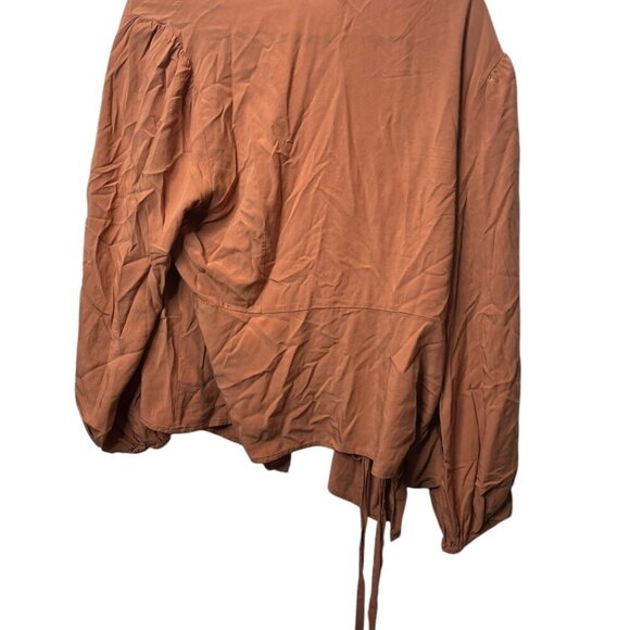 Old Navy Rust Tie-Front Blouse - Picture 2 of 2